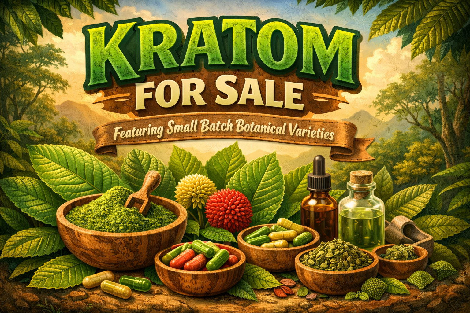 Kratom For Sale Featuring Small Batch Botanical Varieties